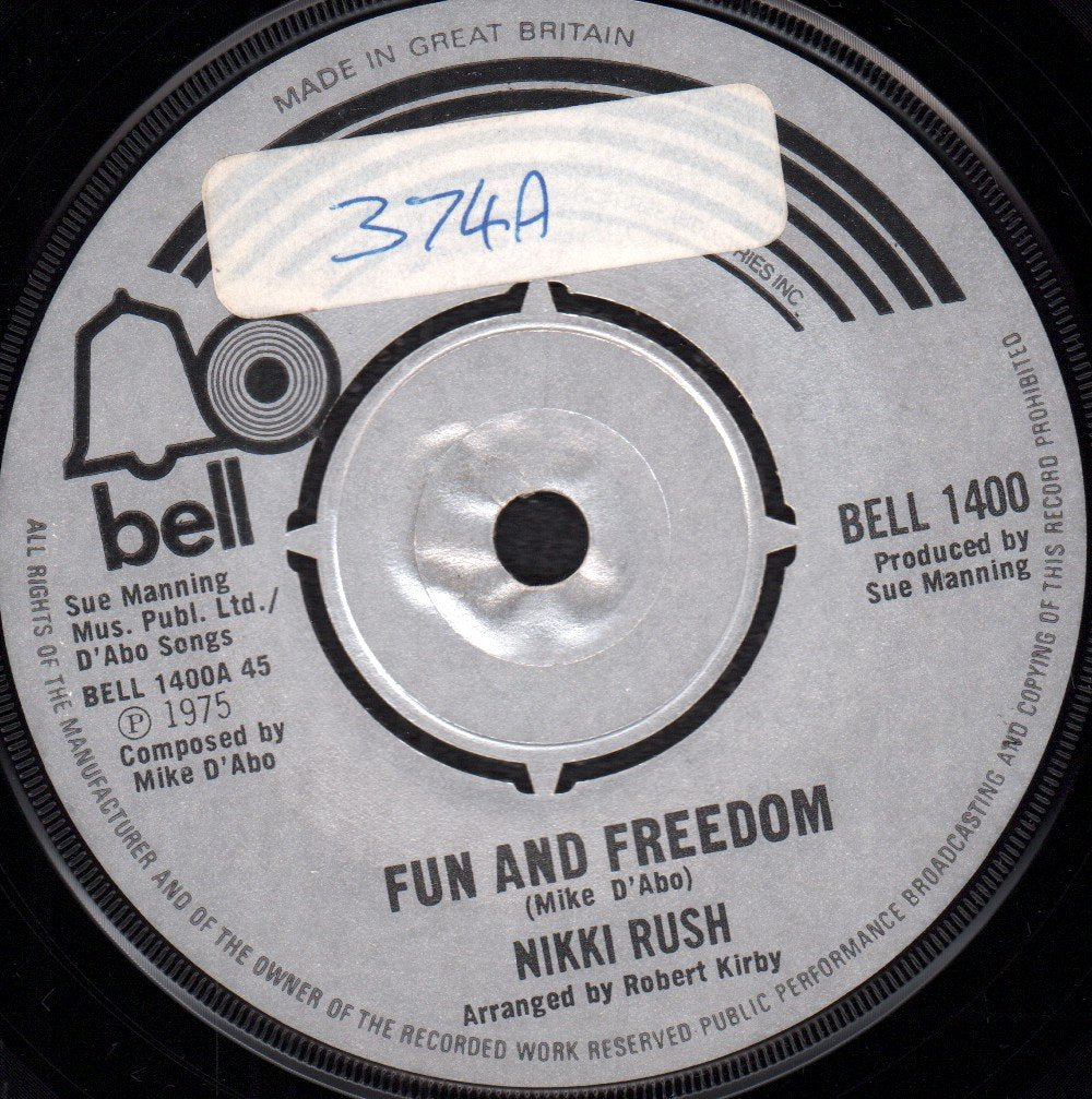 Nikki Rush - Fun And Freedom - 7 Inch