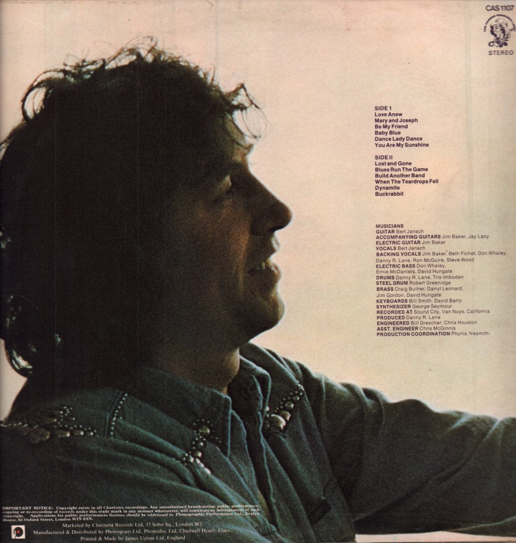 Bert Jansch - Santa Barbara Honeymoon - Lp