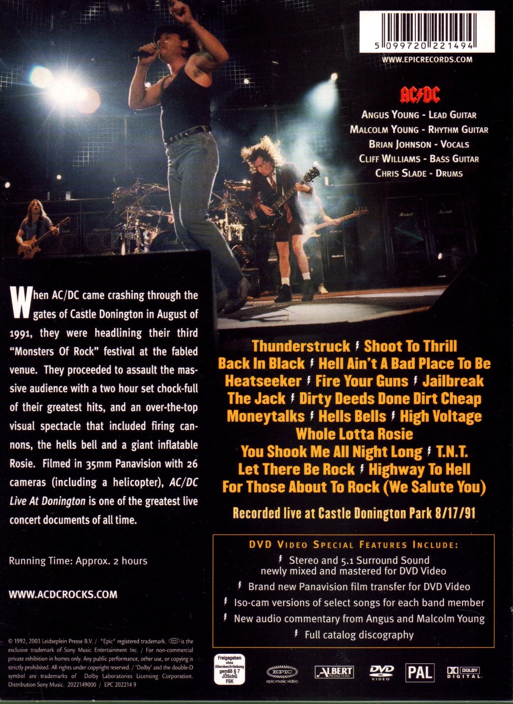 AC/DC - Live At Donington - Dvd