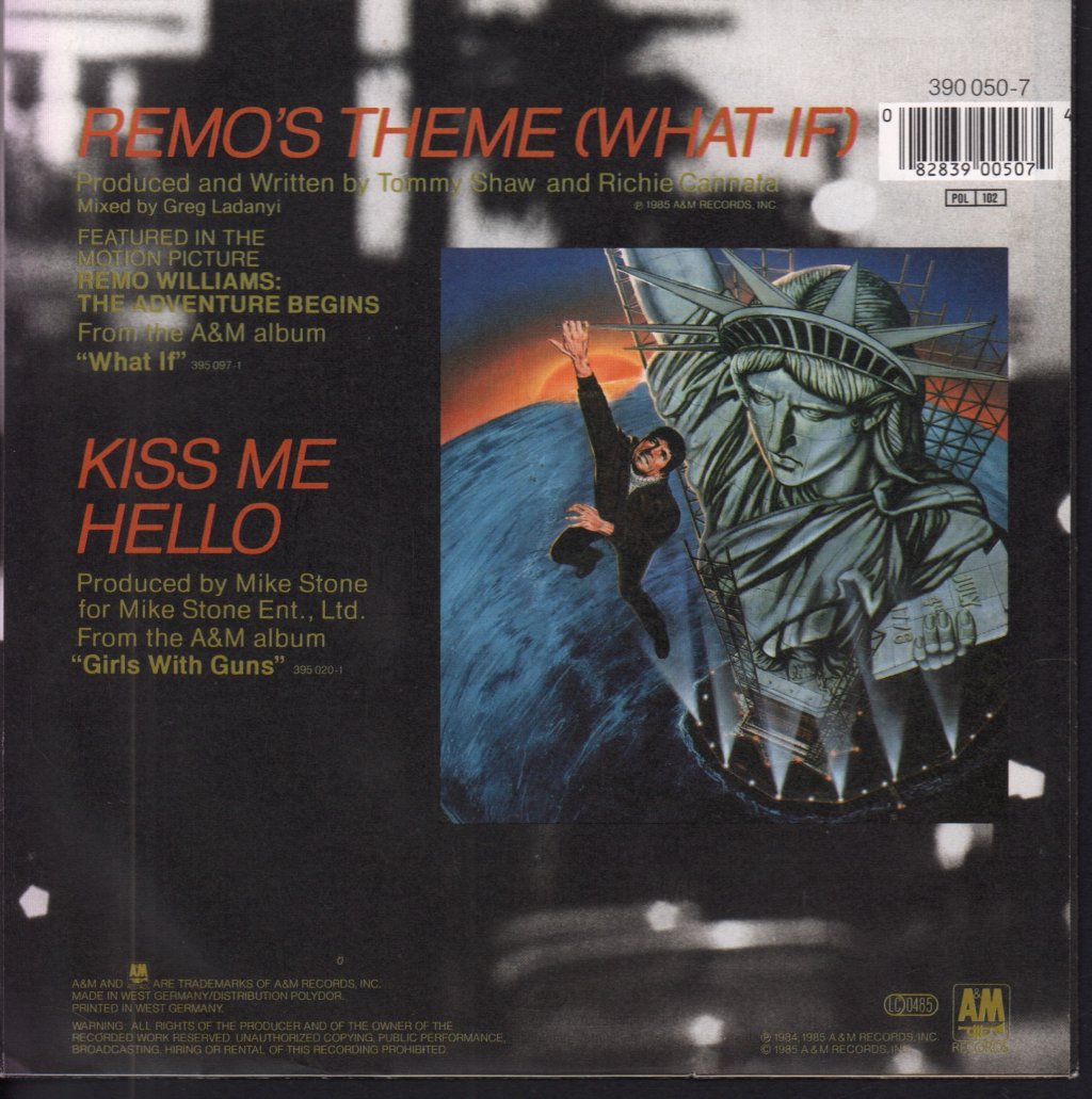 Tommy Shaw - Remo's Theme - 7 Inch