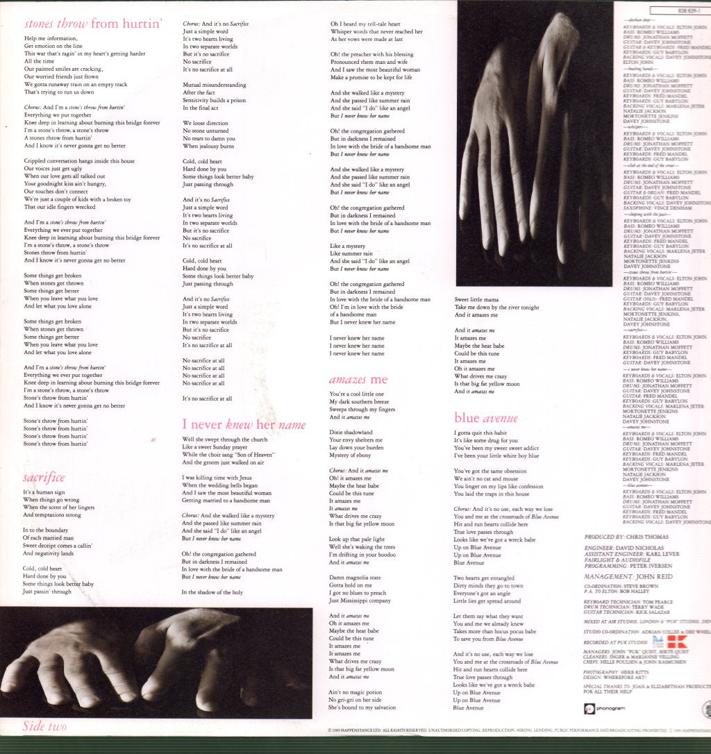 Elton John - Sleeping With The Past - Lp