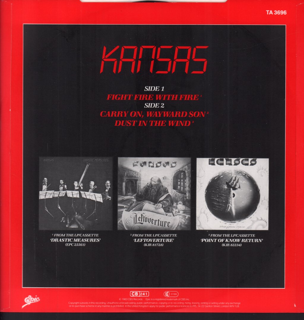 Kansas - Fight Fire With Fire - 12 Inch