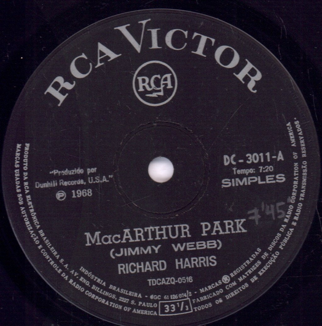 Richard Harris - Mac Arthur Park - 7 Inch