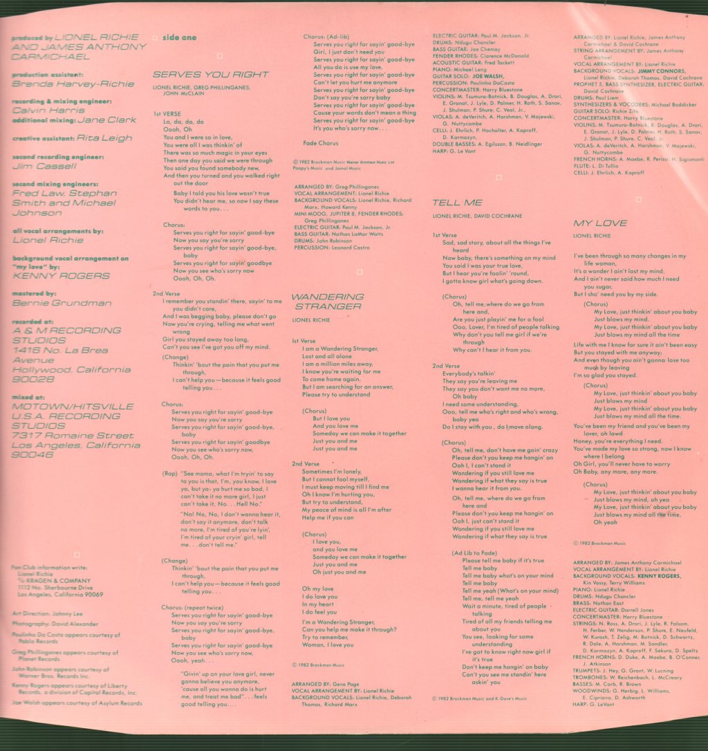 Lionel Richie - Lionel Richie - Lp