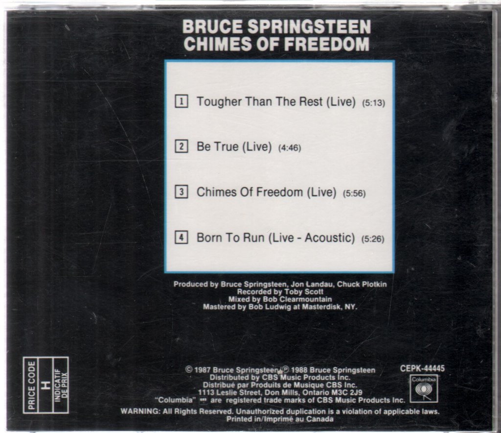 Bruce Springsteen - Chimes Of Freedom - Cd