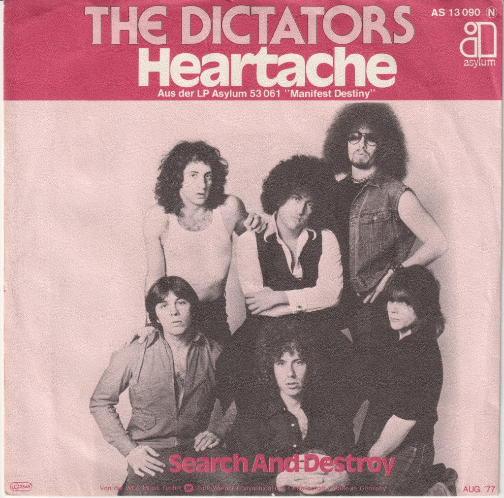 Dictators - Heartache / Search And Destroy - 7 Inch