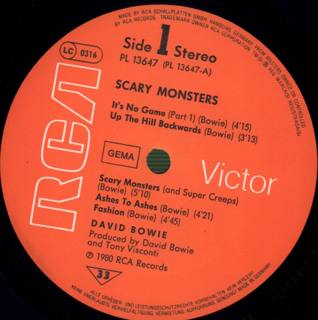 David Bowie - Scary Monsters - Lp