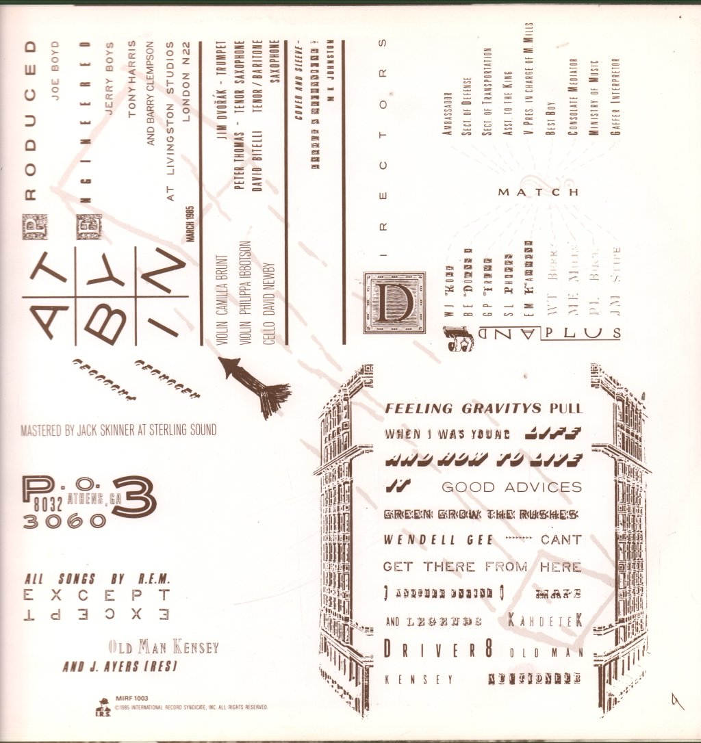 REM - Fables Of The Reconstruction - Lp