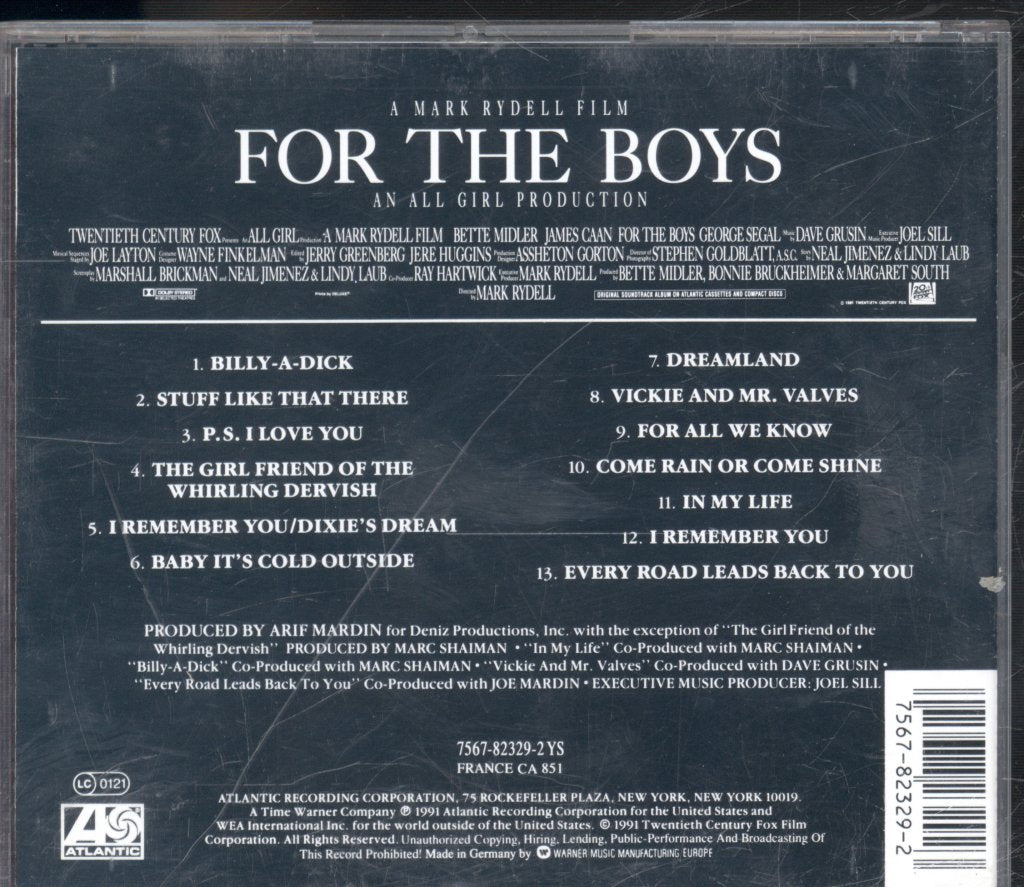 Bette Midler - For The Boys - Music From The Motion Picture - Cd
