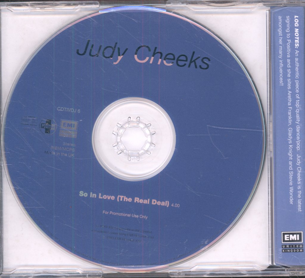 Judy Cheeks - So In Love (The Real Deal) - Cd