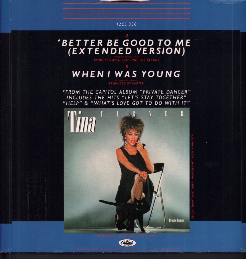 Tina Turner - Better Be Good To Me - 12 Inch
