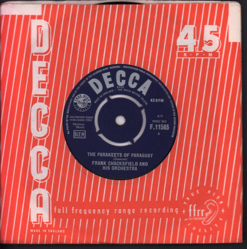 Frank Chacksfield And His Orchestra - Parakeets Of Paraguay - 7 Inch