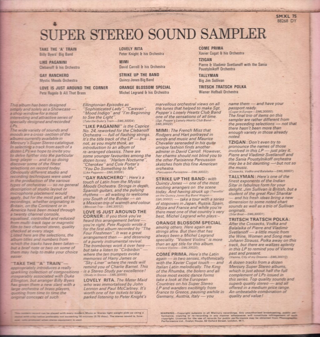Various Artists - Super Stereo Sound Sampler - Lp