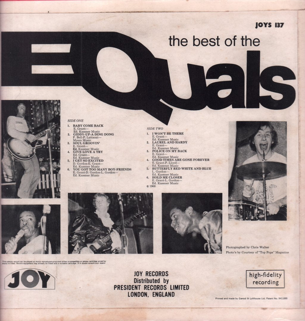 Equals - Best Of The Equals - Lp