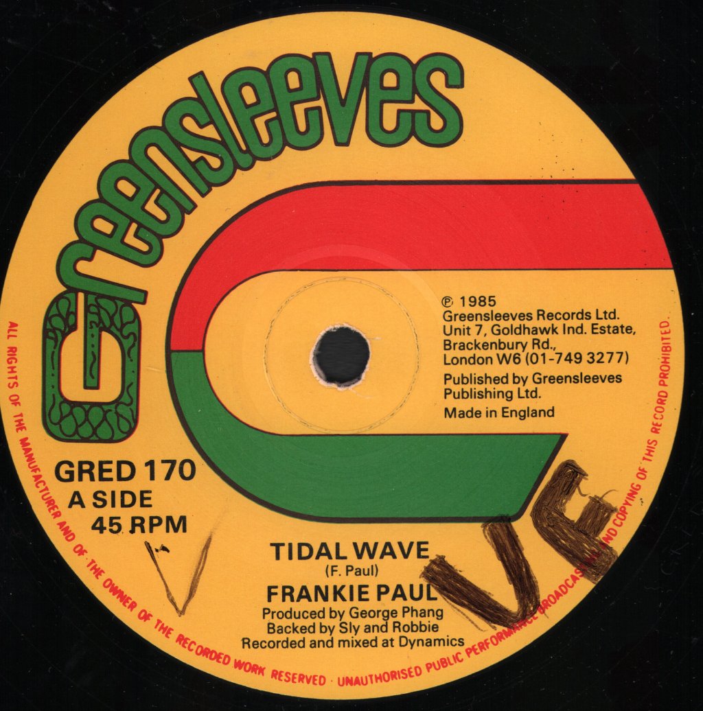 Frankie Paul/Singie Singie - Tidal Wave/Jailhouse - 12 Inch