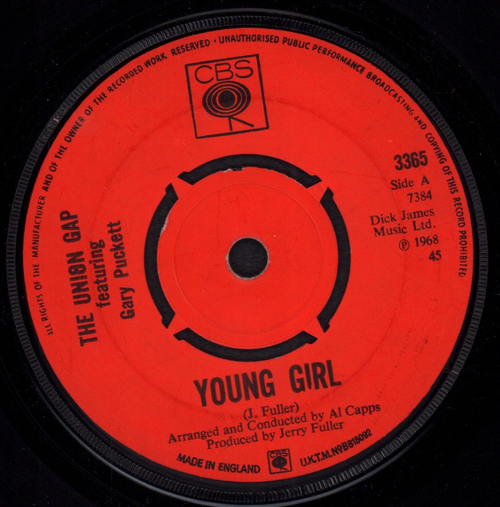 Union Gap Featuring Gary Puckett - Young Girl - 7 Inch