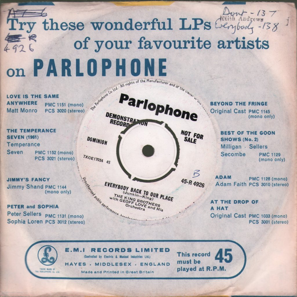 King Brothers - Don't Fly Away Flamingo - 7 Inch