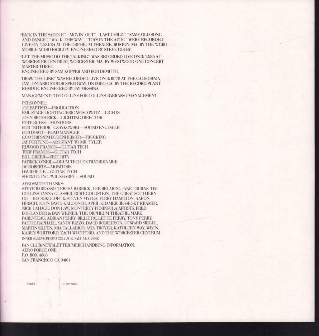 Aerosmith - Classics Live II - Lp
