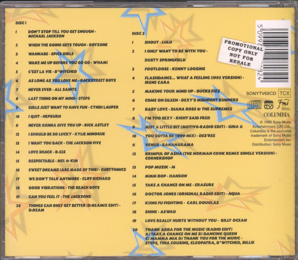 Various Artists - All Time Greatest Pop Album - Double Cd