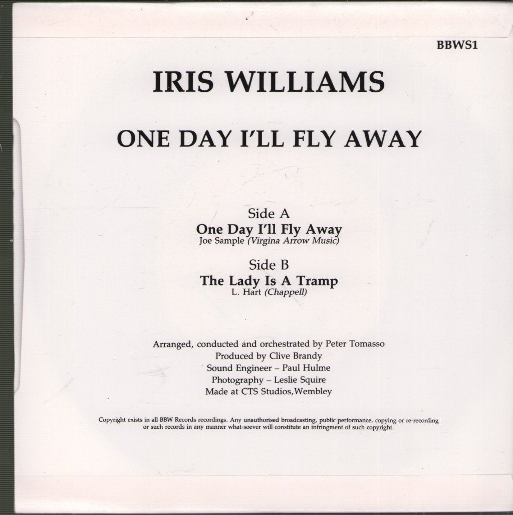 Iris Williams - One Day I'll Fly Away - 7 Inch