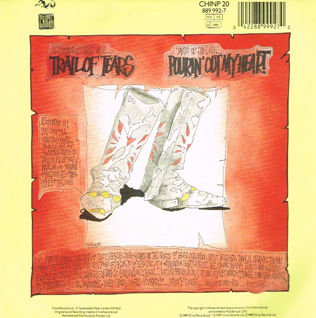 Dogs D'amour - Trail Of Tears - 7 Inch