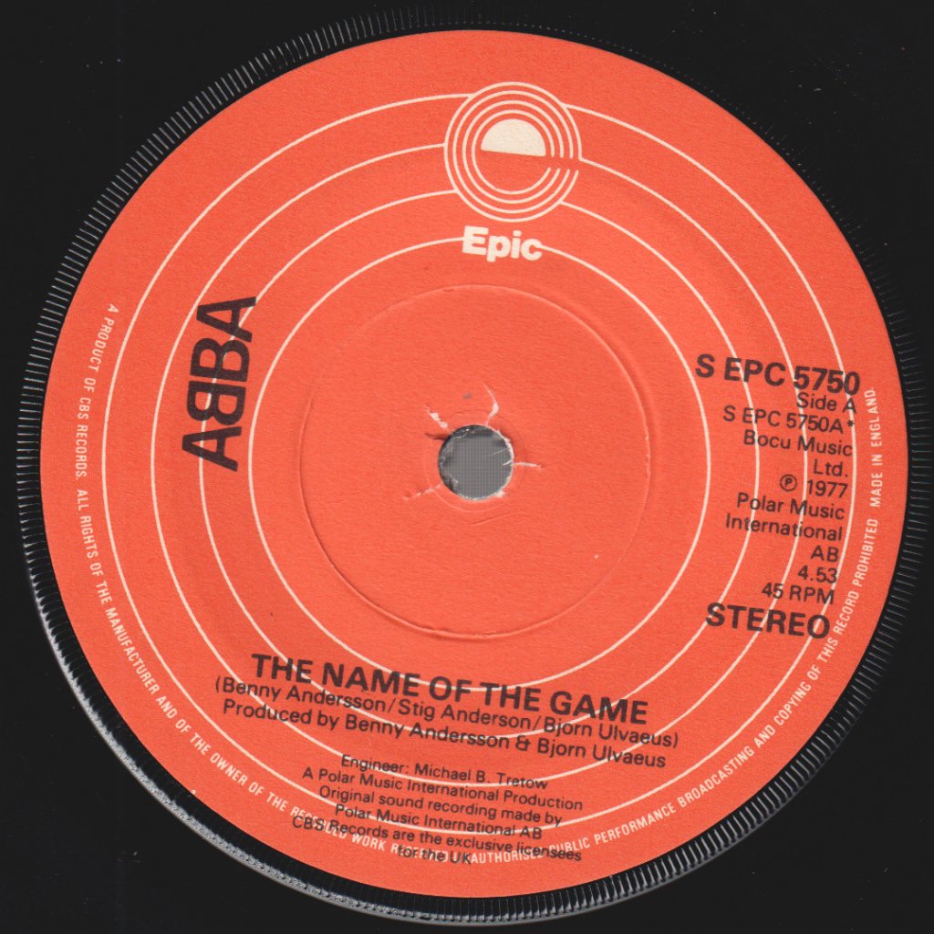 ABBA - Name Of The Game - 7 Inch