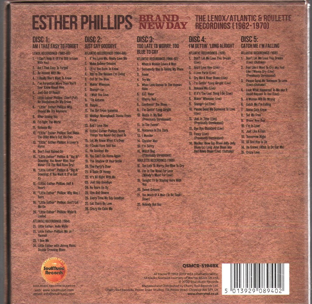 Esther Phillips - Brand New Day (The Lenox/Atlantic & Roulette Recordings 1962-1970) - Cd Set