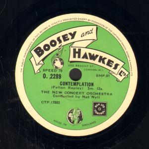 New Concert Orchestra - Contemplation - 10 Inch