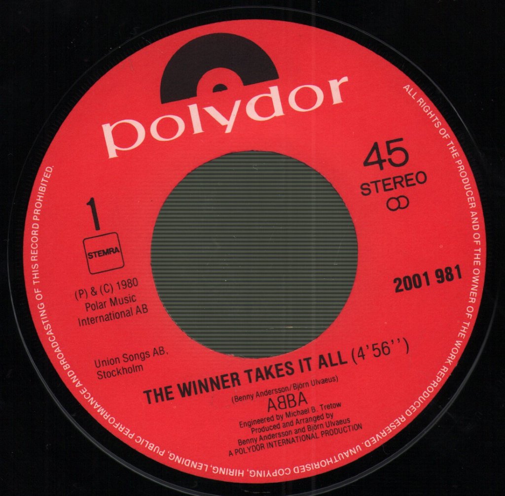 ABBA - Winner Takes It All / Elaine - 7 Inch