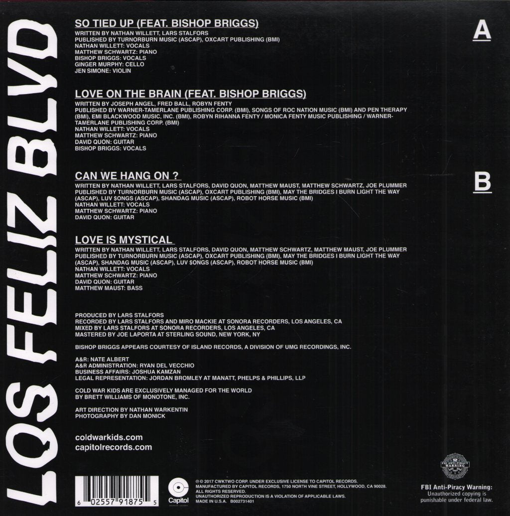 Cold War Kids - Los Feliz Blvd - 10 Inch