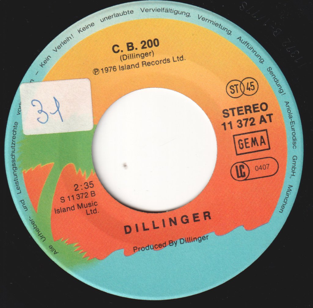 Dillinger - Cokane In My Brain - 7 Inch