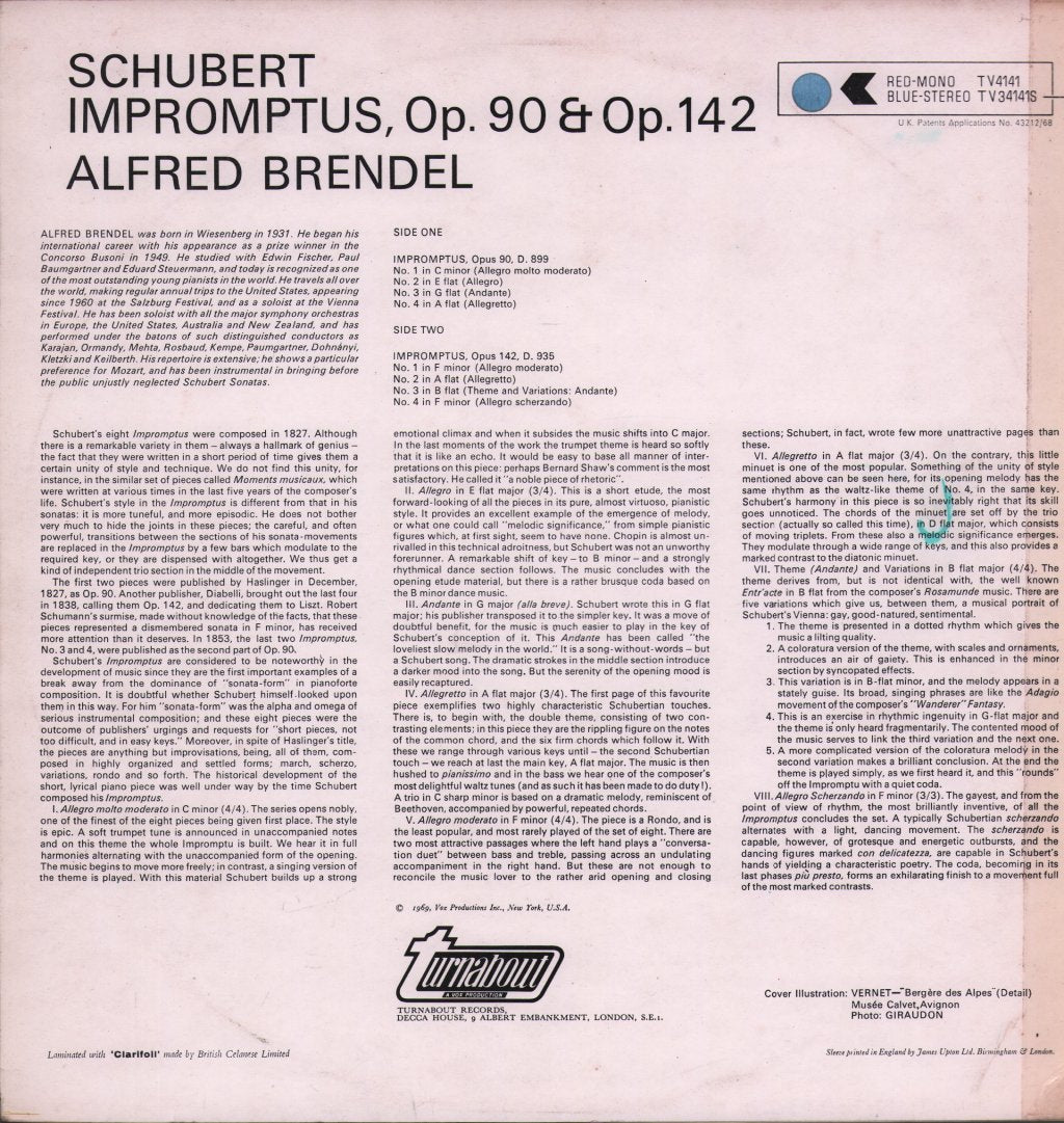 Alfred Brendel - Schubert Impromptus - Lp