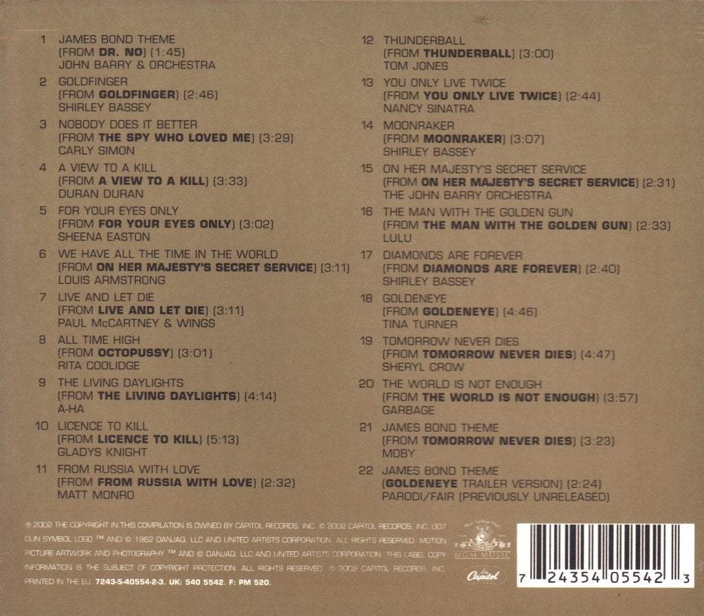 Various Artists - Best Of Bond …James Bond - Cd