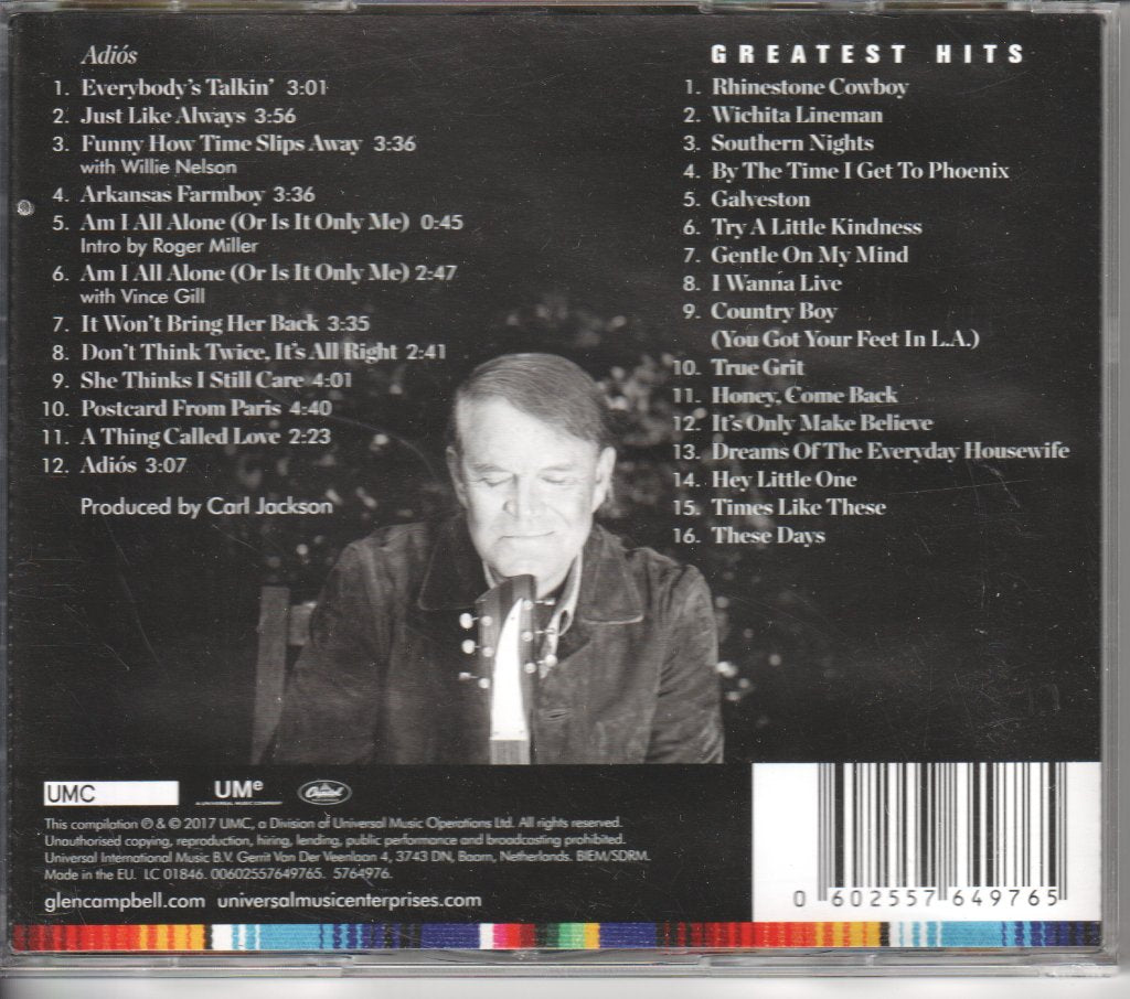 Glen Campbell - Adios - Double Cd