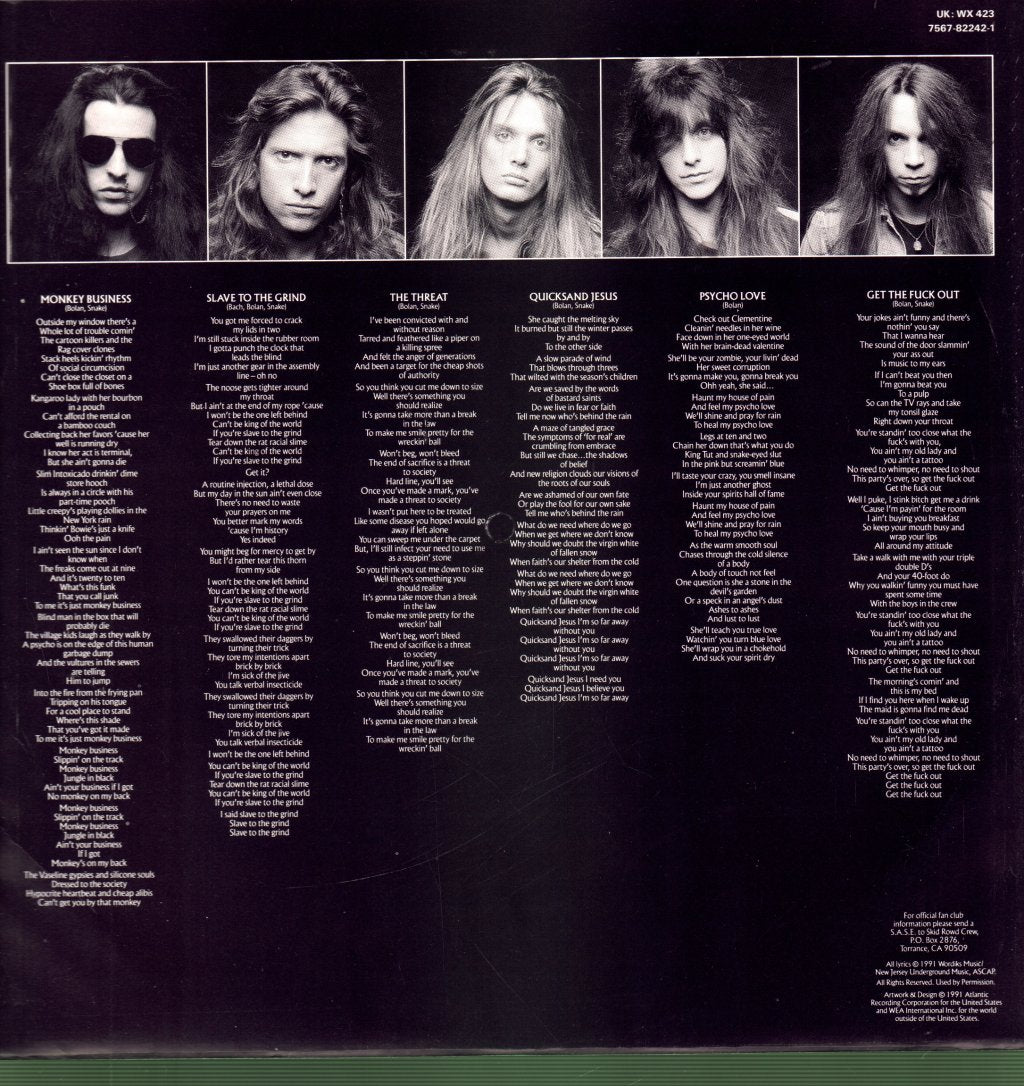 Skid Row - Slave To The Grind - Lp