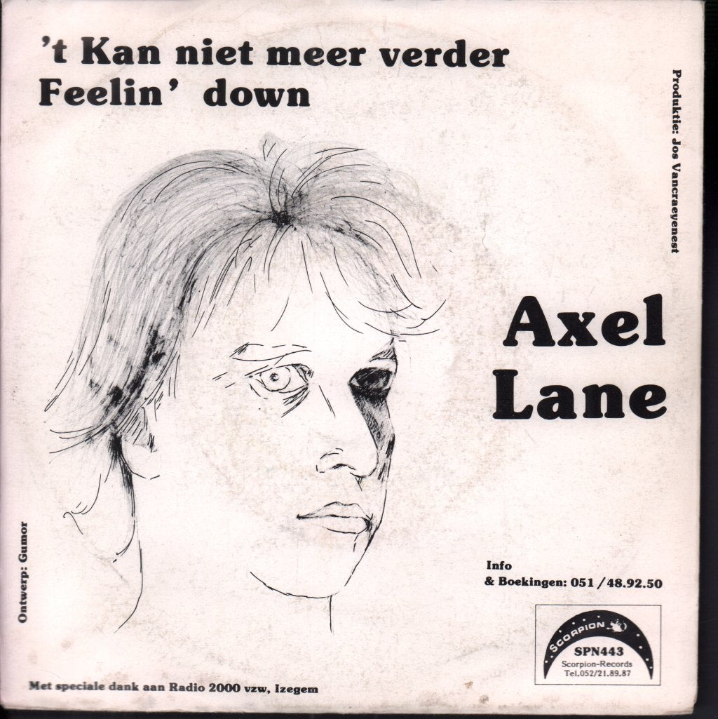 Axel Lane - 'T Kan Niet Meer Verder - 7 Inch