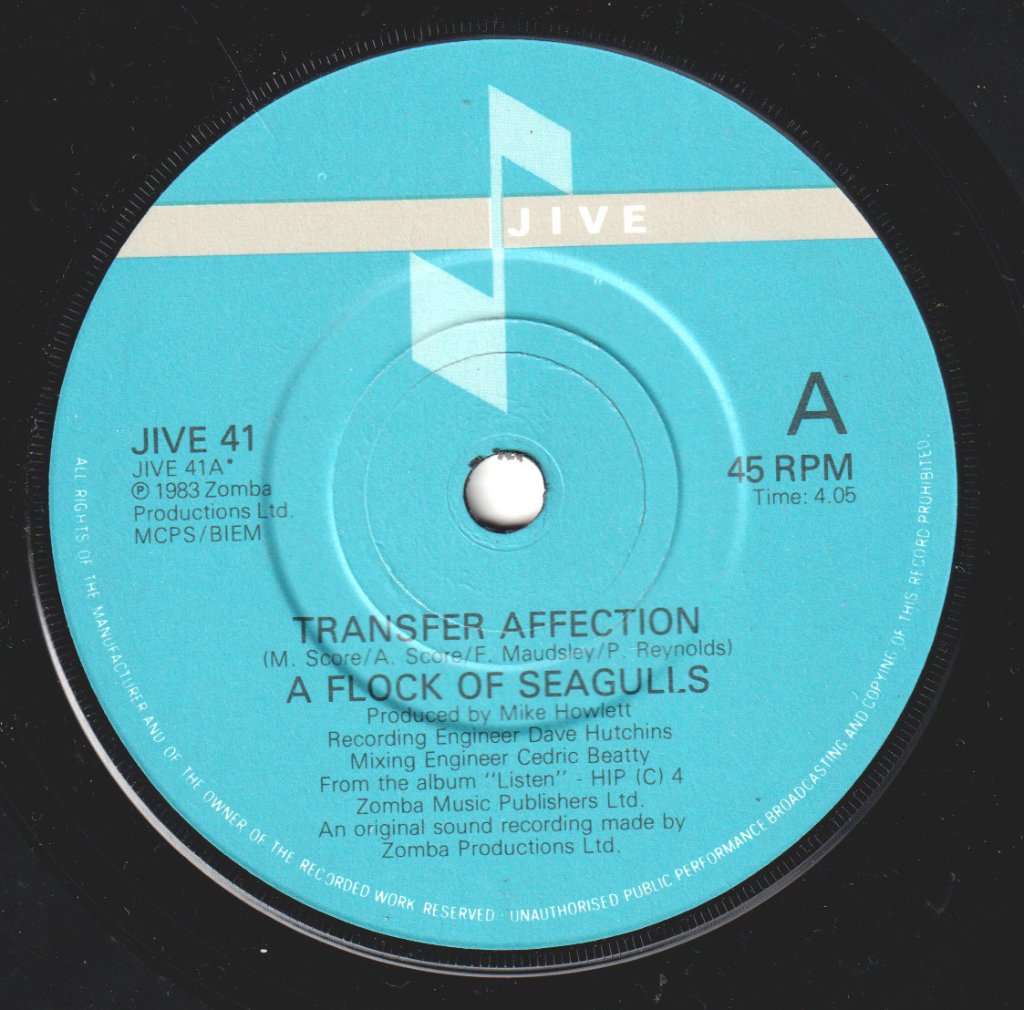 A Flock Of Seagulls - Transfer Affection - 7 Inch