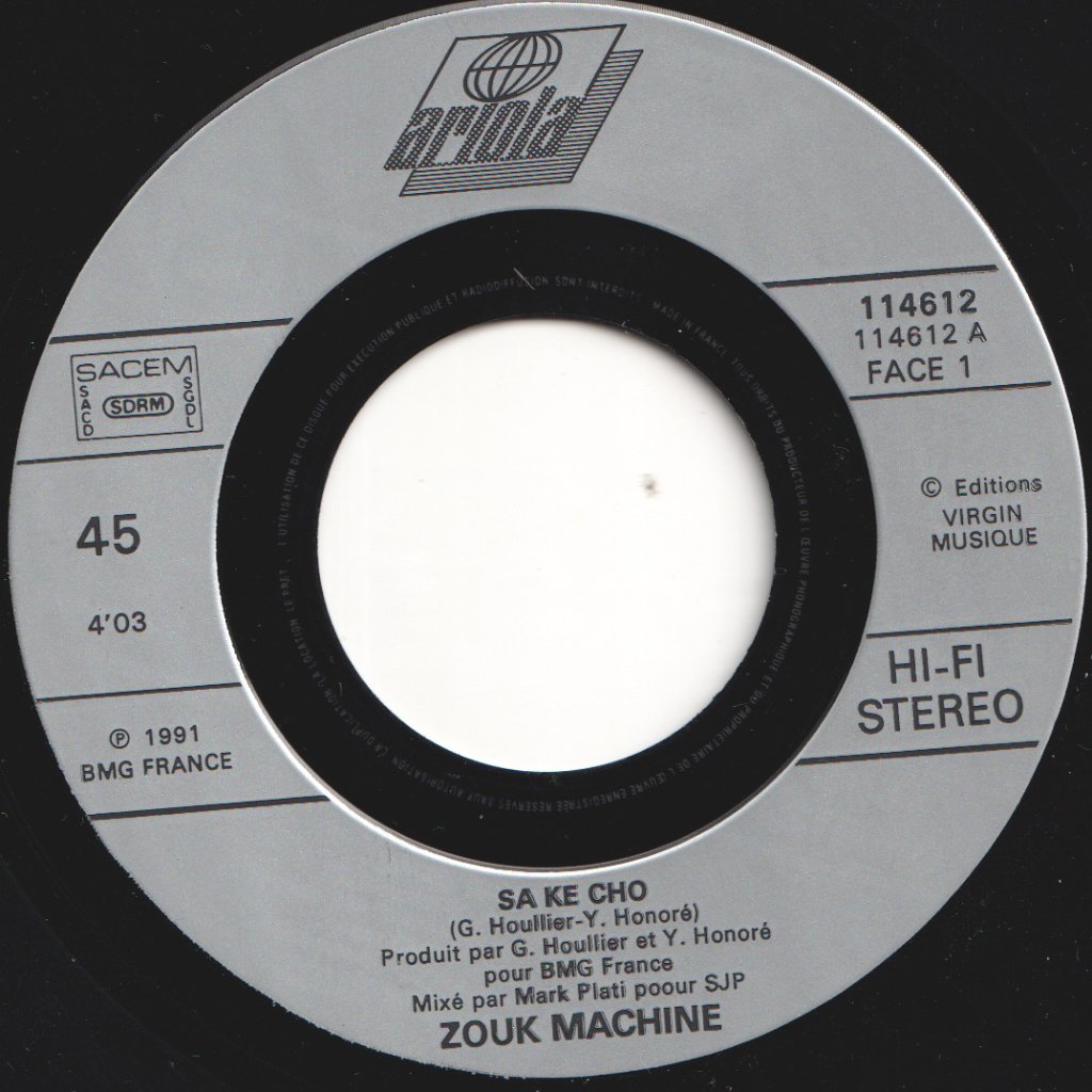 Zouk Machine - Sa Ke Cho - 7 Inch