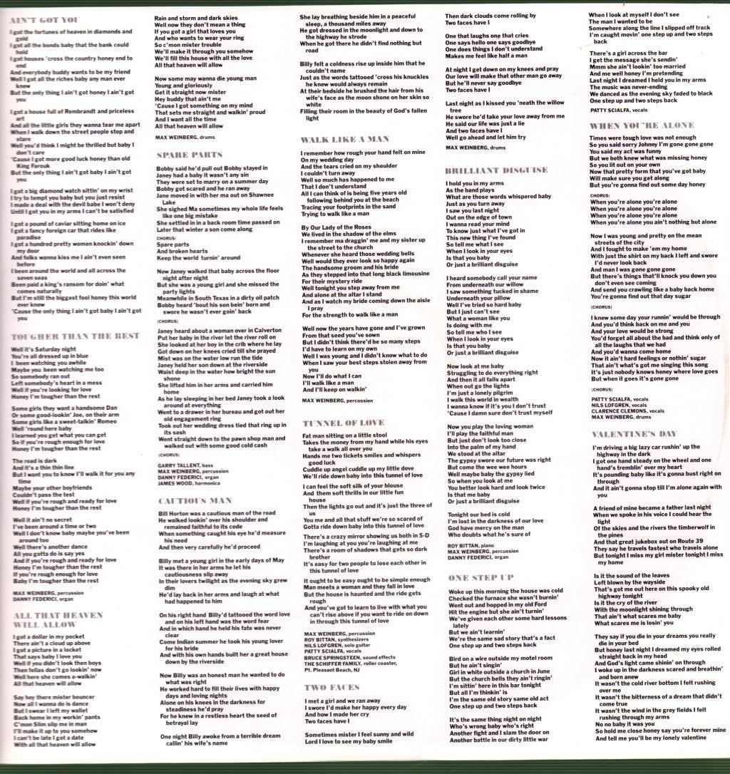 Bruce Springsteen - Tunnel Of Love - Lp