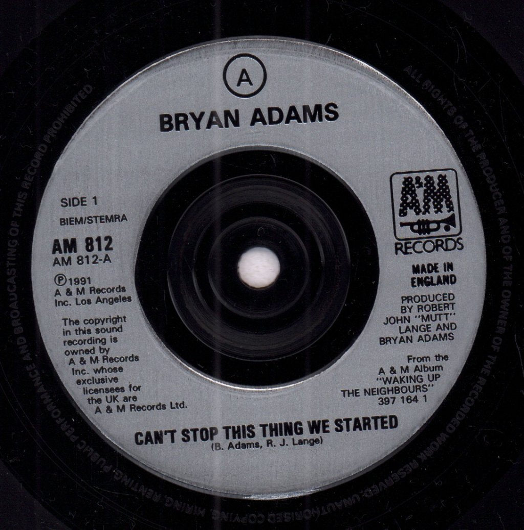 Bryan Adams - Can't Stop This Thing We Started - 7 Inch
