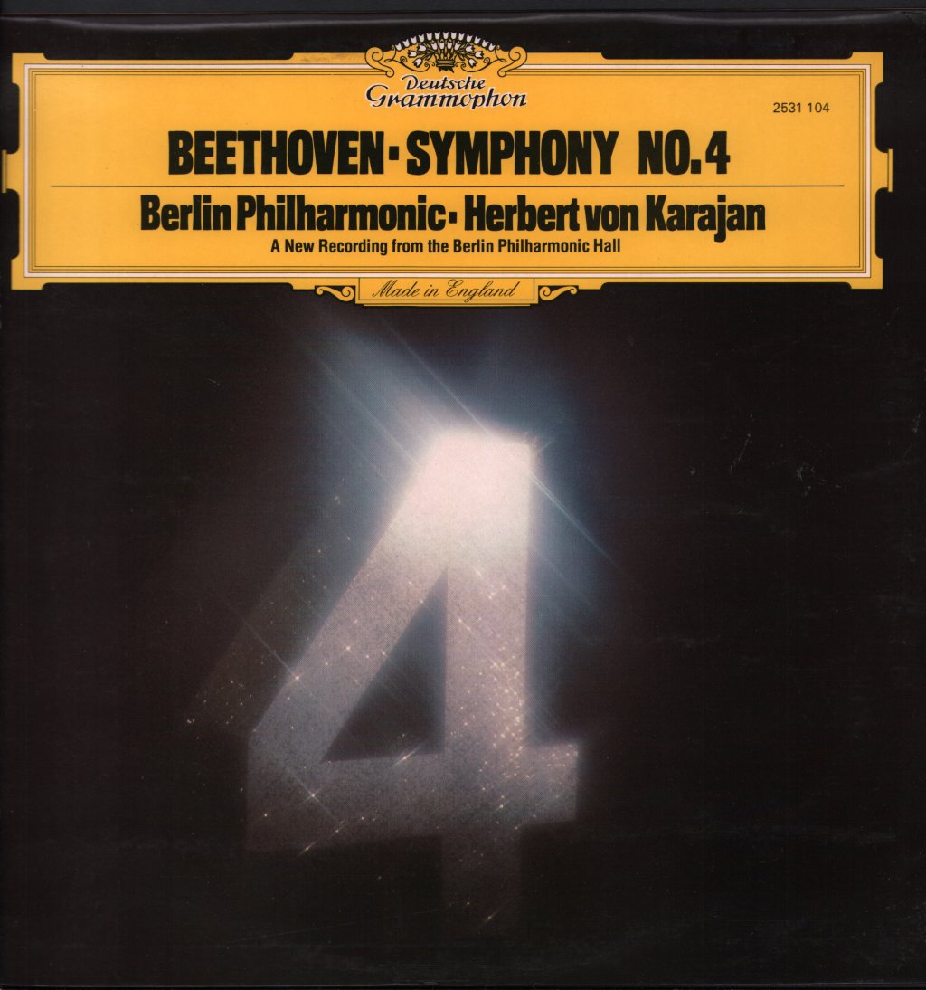 Herbert Von Karajan / Berlin Philharmonic Orchestra - Beethoven - Symphony No. 4 - Lp