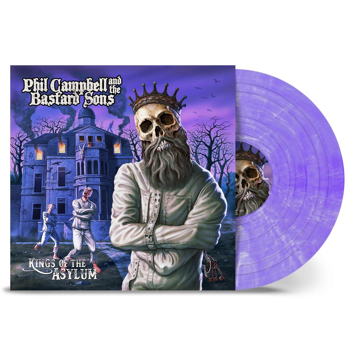 Phil Campbell & The Bastard Sons - Kings of the Asylum - Limited Edition White Purple Marble Vinyl - Lp