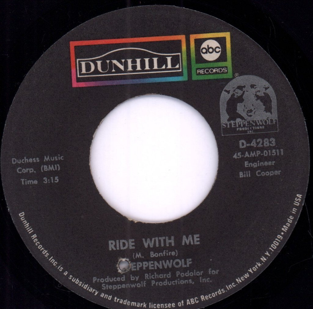 Steppenwolf - Ride With Me - 7 Inch