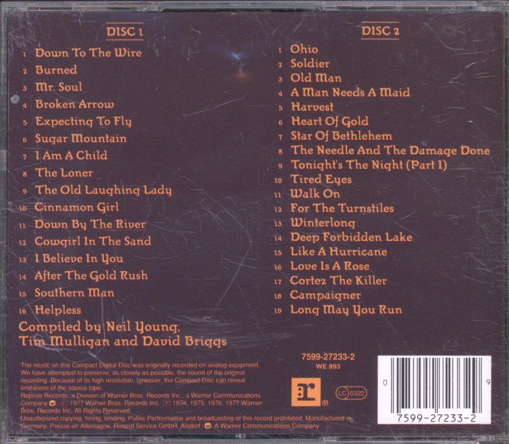Neil Young - Decade - Double Cd