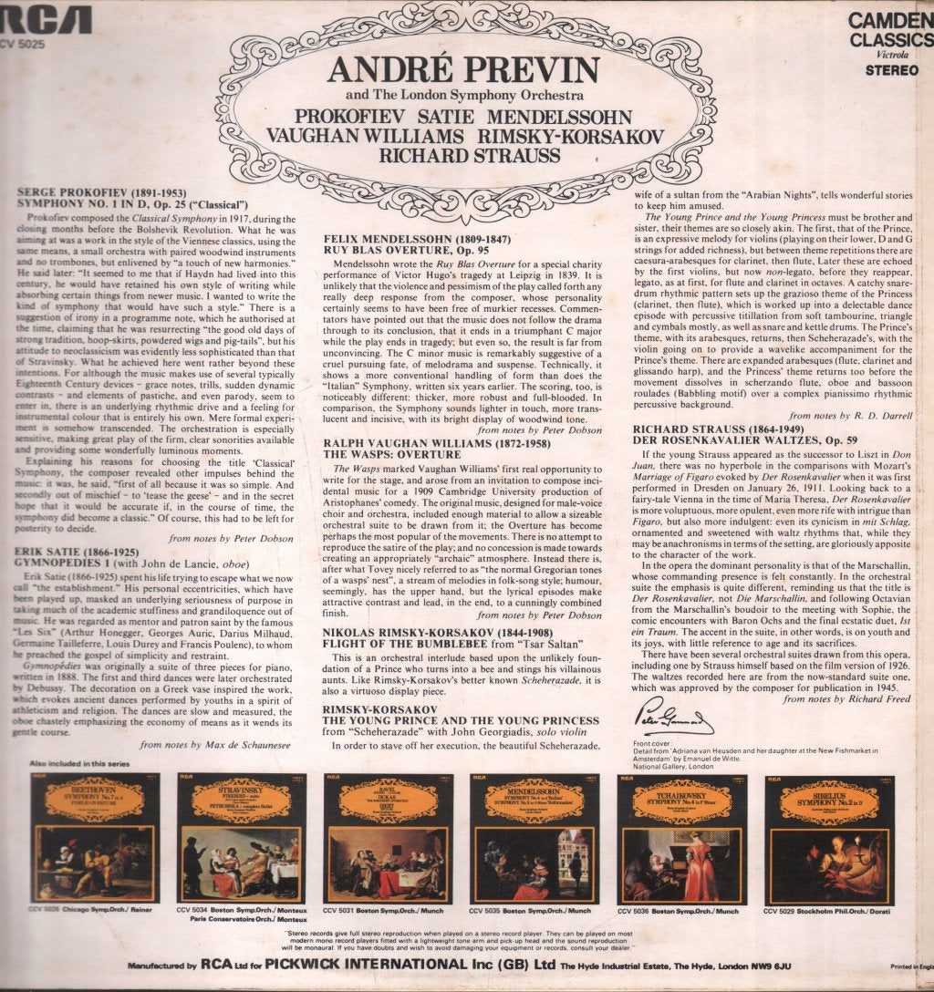 Andre Previn / London Symphony Orchestra - An Andre Previn Showcase - Lp