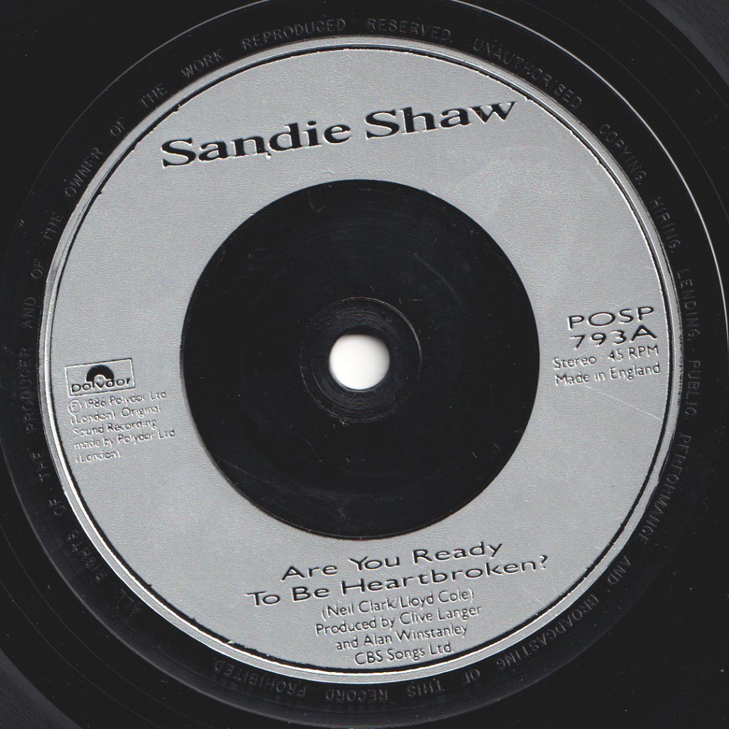 Sandie Shaw - Are You Ready To Be Heartbroken - 7 Inch