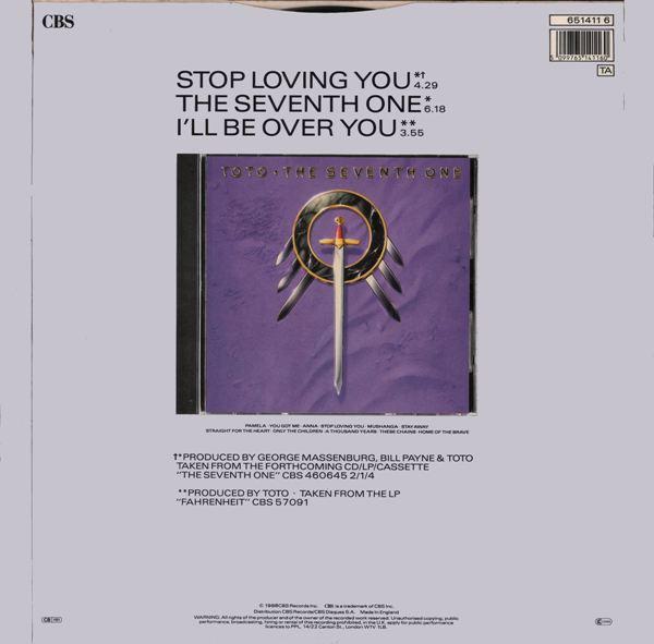 Toto - Stop Loving You - 12 Inch