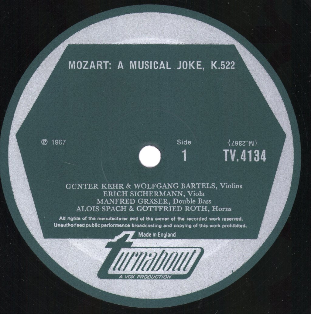 Jorg Faerber / Wurttemberg Chamber Orchestra - Mozart - A Musical Joke, K.522 / Toy Symphony - Lp