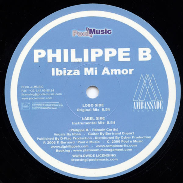 philippe b - Ibiza Mi Amor - 12 Inch