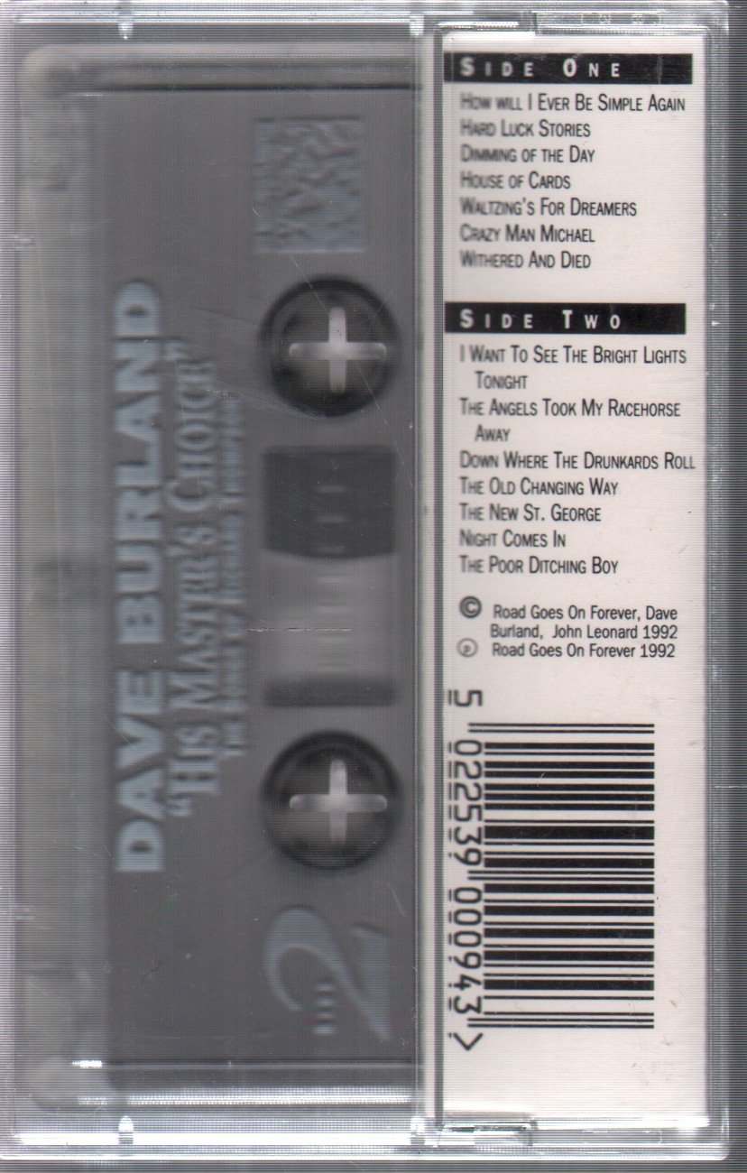 Dave Burland - His Master's Choice - The Songs Of Richard Thompson - Cassette